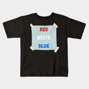 Red White and Blue Kids T-Shirt